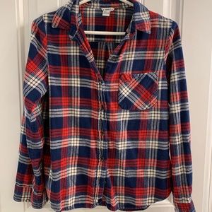 Red white and blue flannel